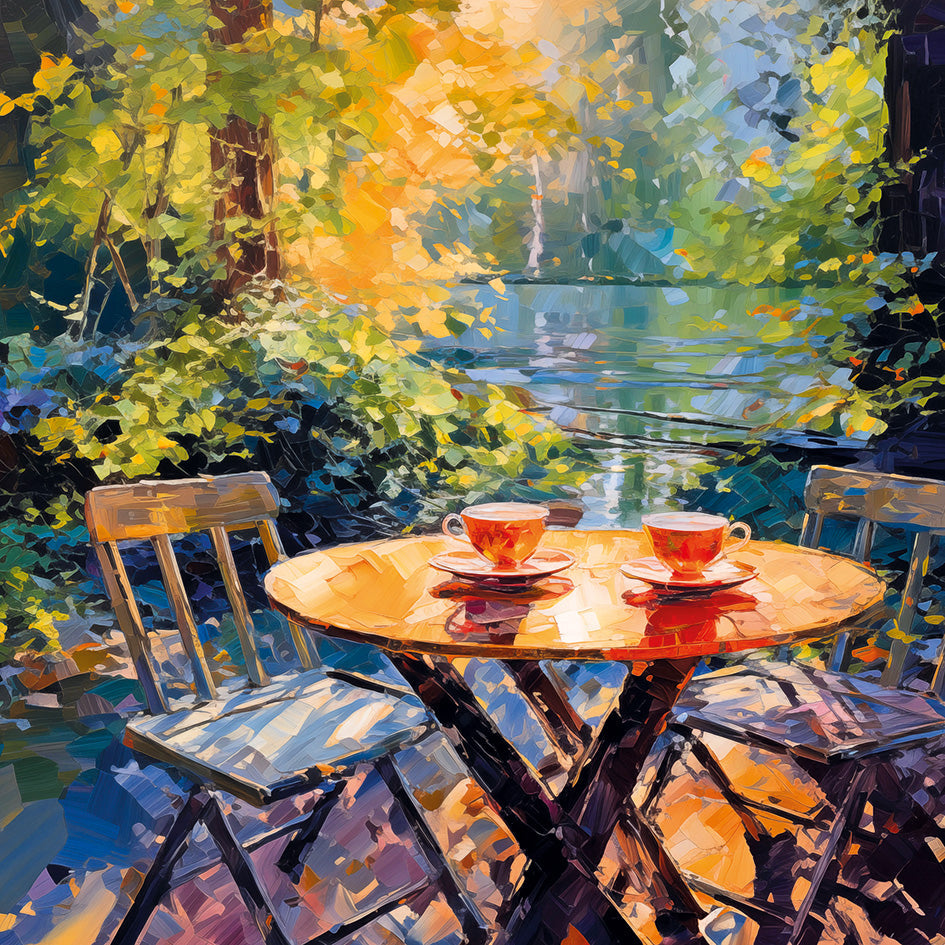 Birthday card - garden table - S261 (New)