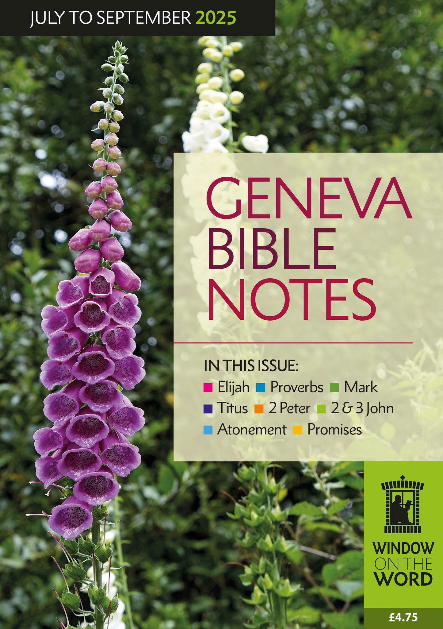 Geneva Bible Notes July - Sept 2025