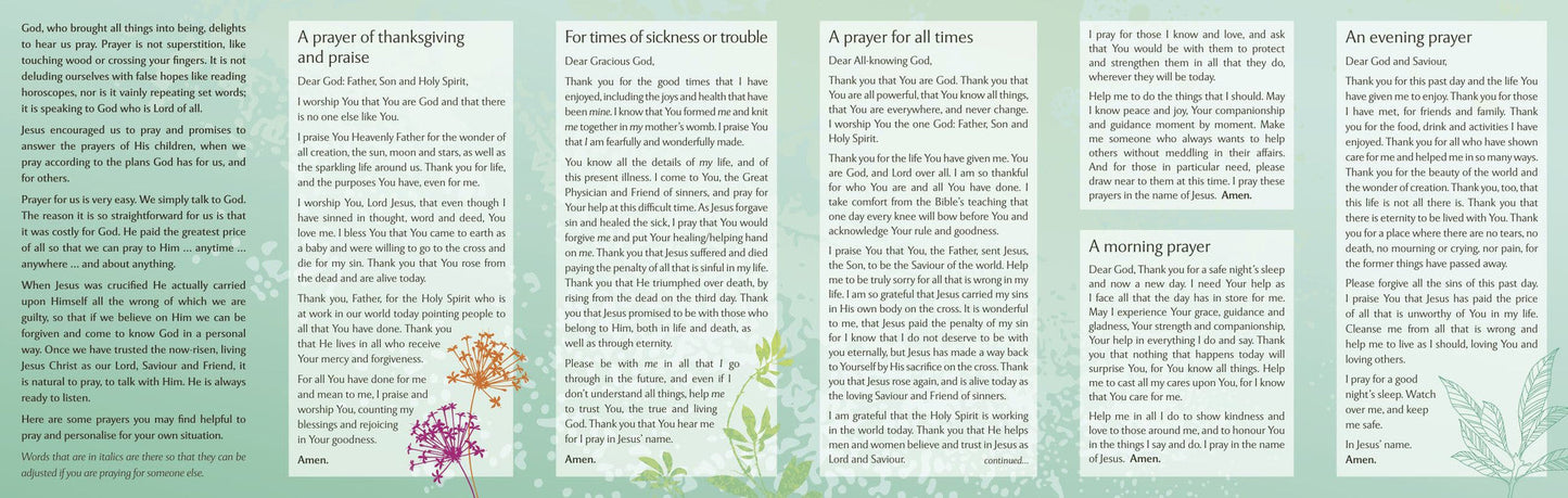Prayers you may wish to pray Tract