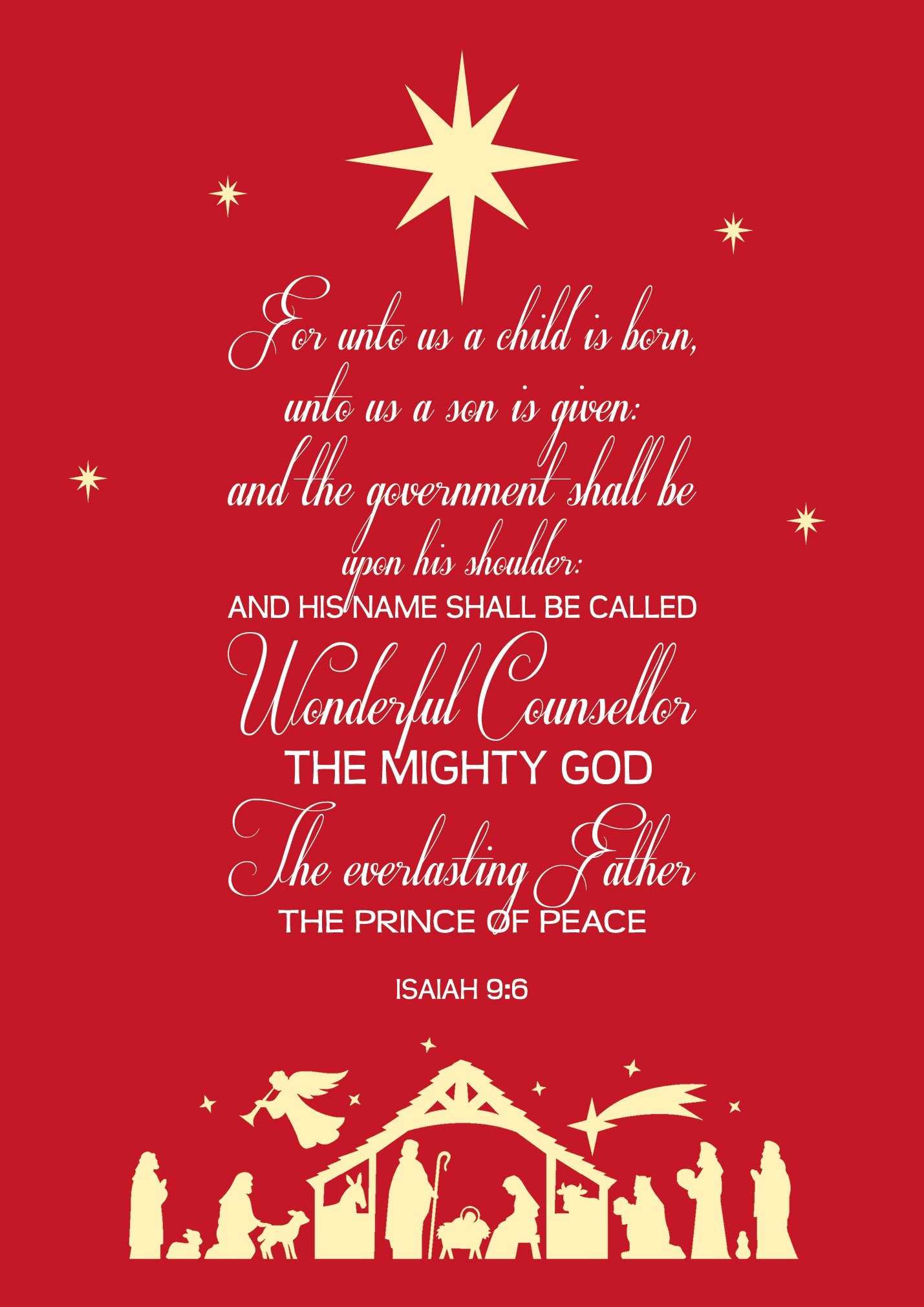 Christmas For unto us - star D2606