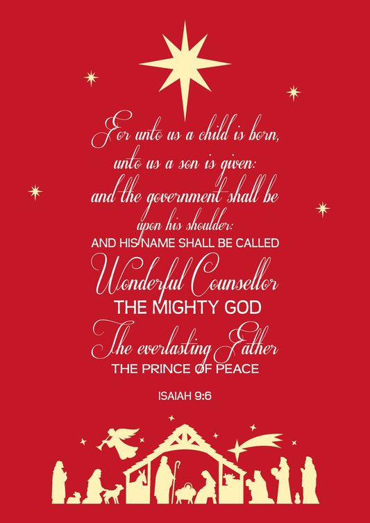 Christmas For unto us - star D2606