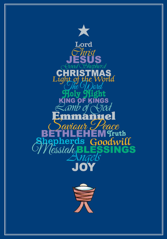 Christmas Words Christmas tree D2508