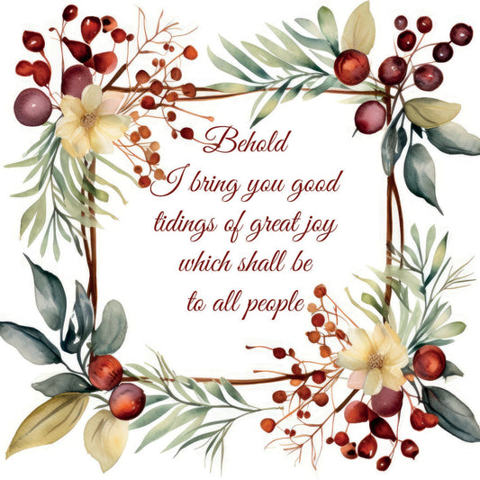 Christmas Behold I bring D2512
