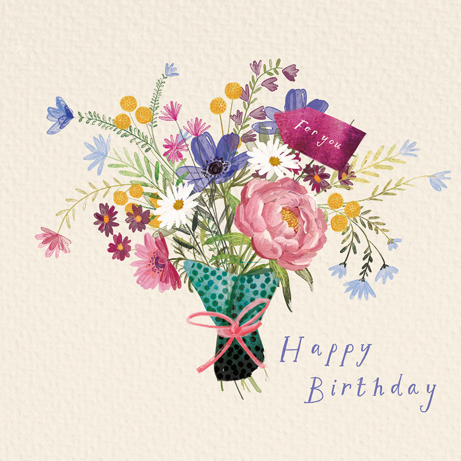Birthday card - bunch of flowers - S251 (New)