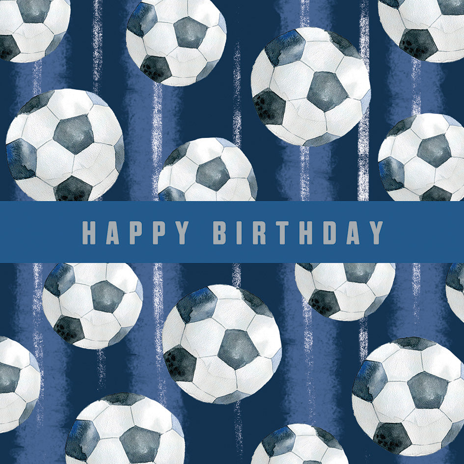 Birthday card - footballs - S257 (New)