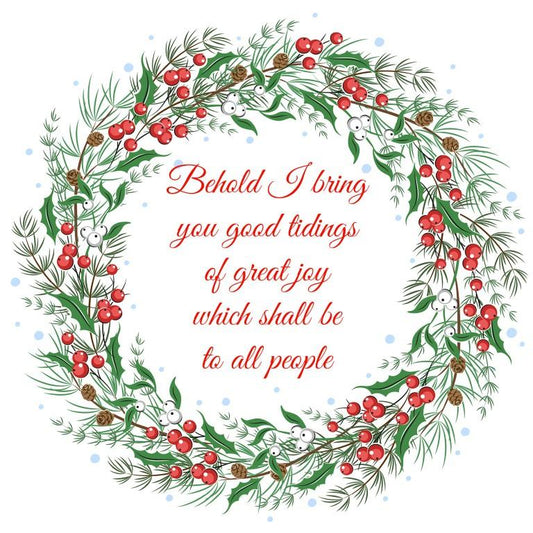 Christmas Behold I Bring – wreath  D2611